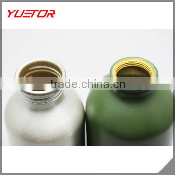 Aluminium Sports Gym Water Bottle 600ml Cycling Hiking Flask on Carabiner