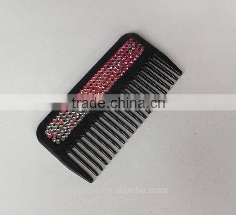 Hot! bling horse mane & tail comb with pink gradient rhinestone