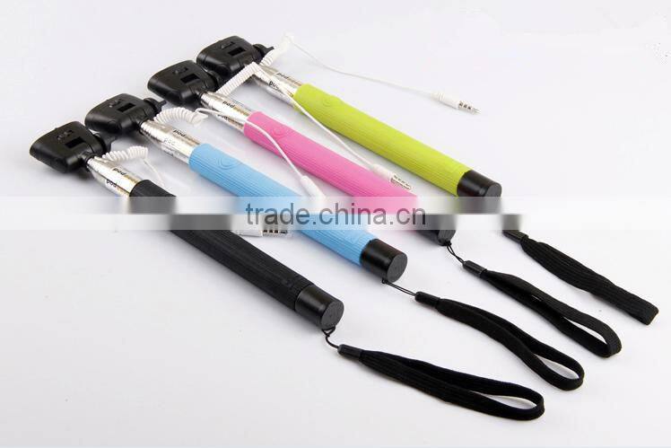 Fashion selfie stick with aux cable QC11