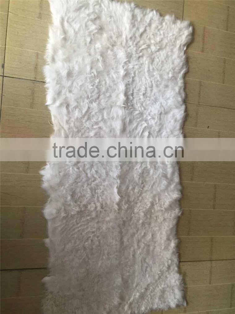 Good Quality White Lamb Fur Plate / Real Lamb Skin