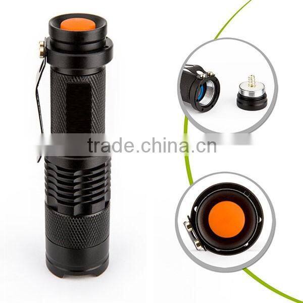 SK98 XM-L T6 LED 2000lm Zoom 5 Modes Waterproof Mini Flashlight