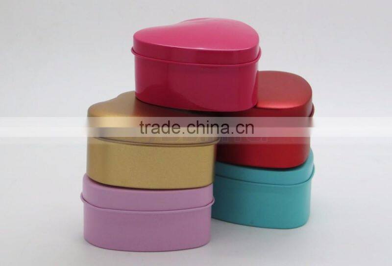 73mm x 38mm Best Choice for Candy Chocolate Factory Price Wedding Heart Tinplate Box
