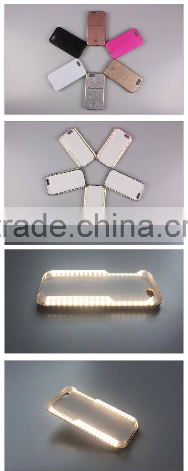 2016 rubber flashlight phone case led demo case selfie stick phone case led phone case light up case for iphone 5c