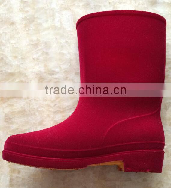 Rain boot flocking machine