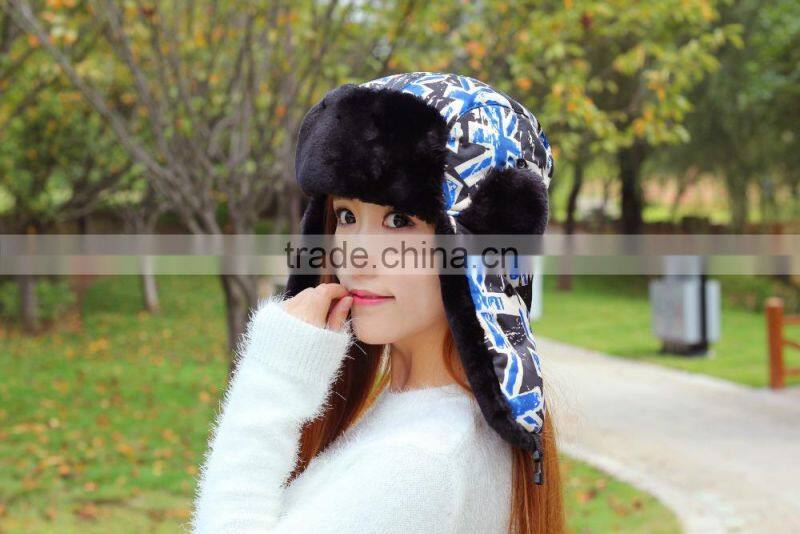 New United Kingdom Flag Printed Women Men Winter Hat And Caps With Earflap