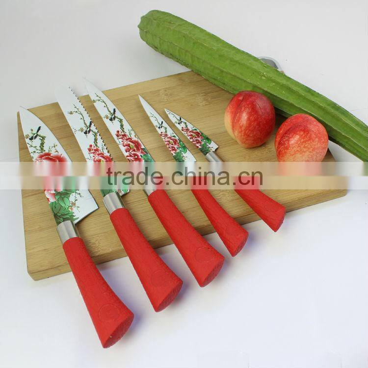 5pcs new design stainless steel kitchen knife