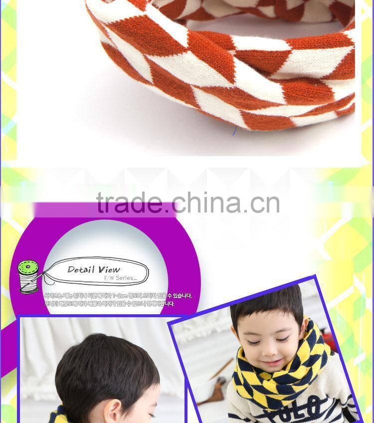 Wholesale 2014 Winter New Rhombus Design Unisex Boys Girls Winter Scarf