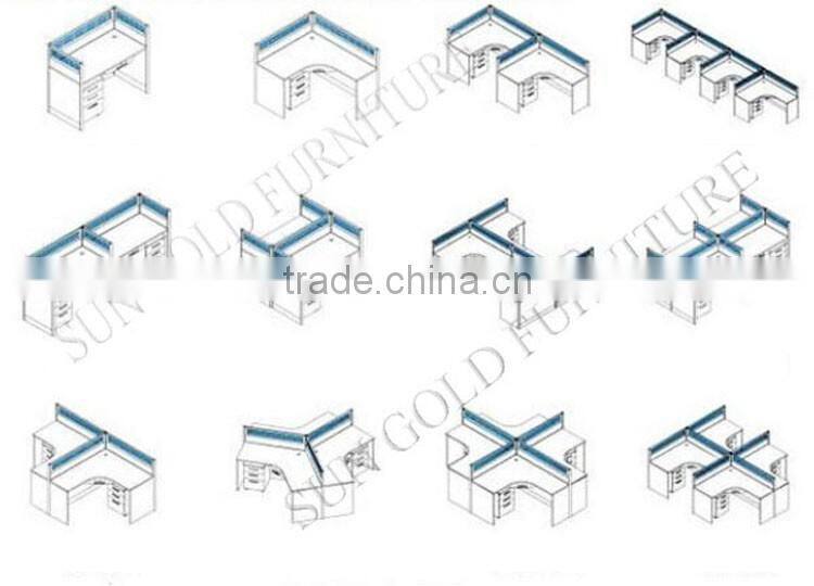 Modern melamine office furniture workstation design ( SZ-WSB305)