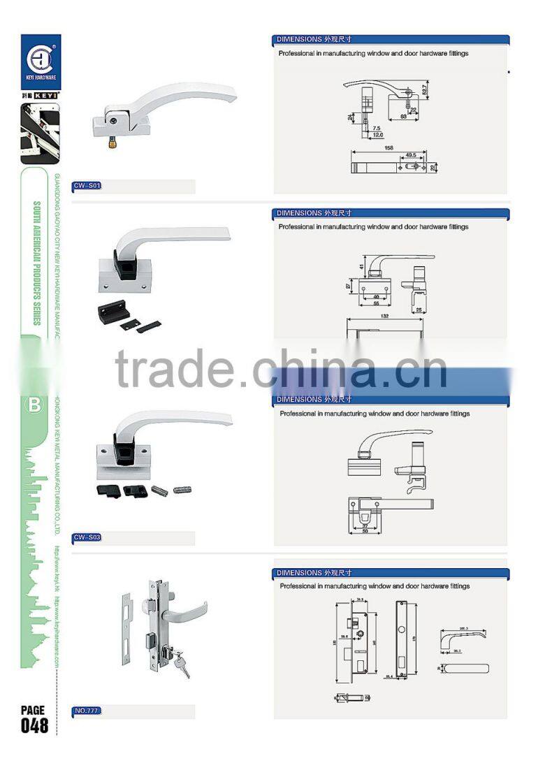 Hot glass sliding bay window lock S04B