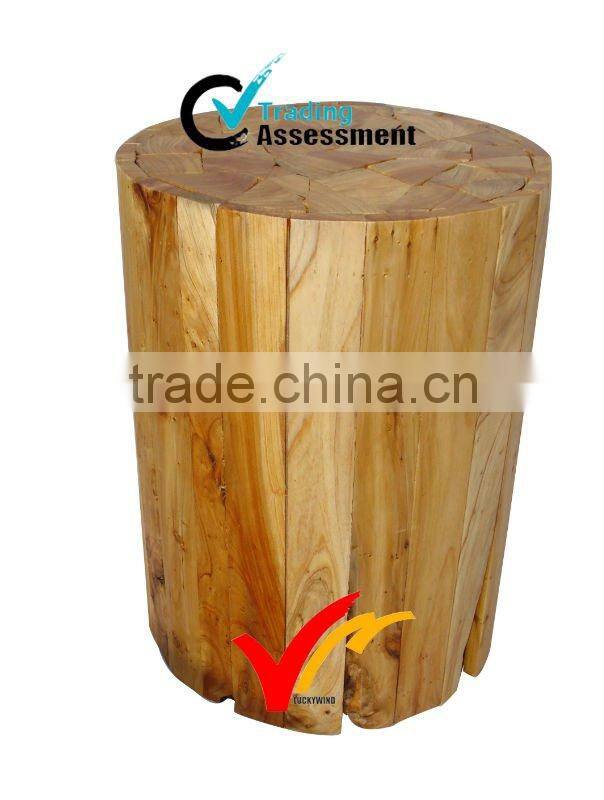 farm handmade style round wooden garden stool furniture