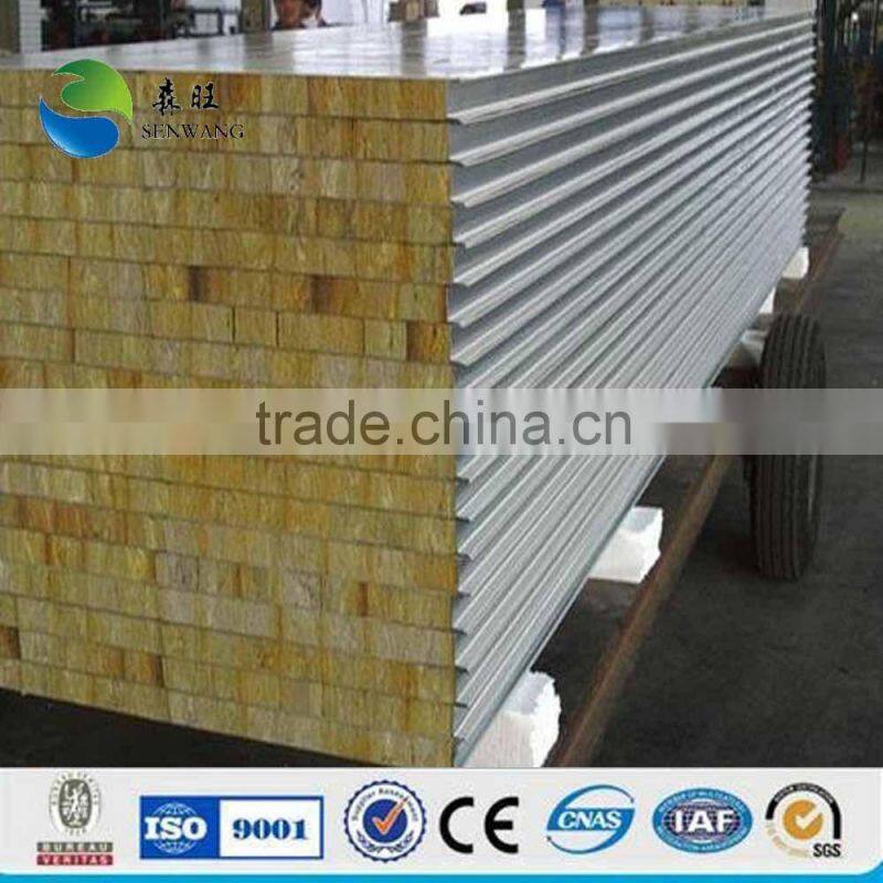 color environmental prefabricated houses rock sandwich panel with high quality