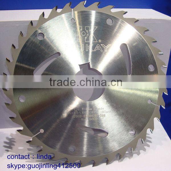 Hukay saw blade used on multi blade rip saw
