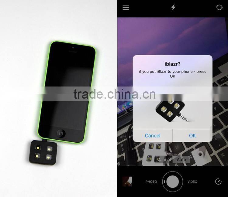 Universal iblazr RK06 RK-06 Mini Portable LED Selfie Flash Light Adapter for Phone Camera with 4 LED Light