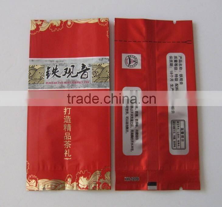 Side Gusset Heat Sealing Green Tea Packaging Vaccum Bag
