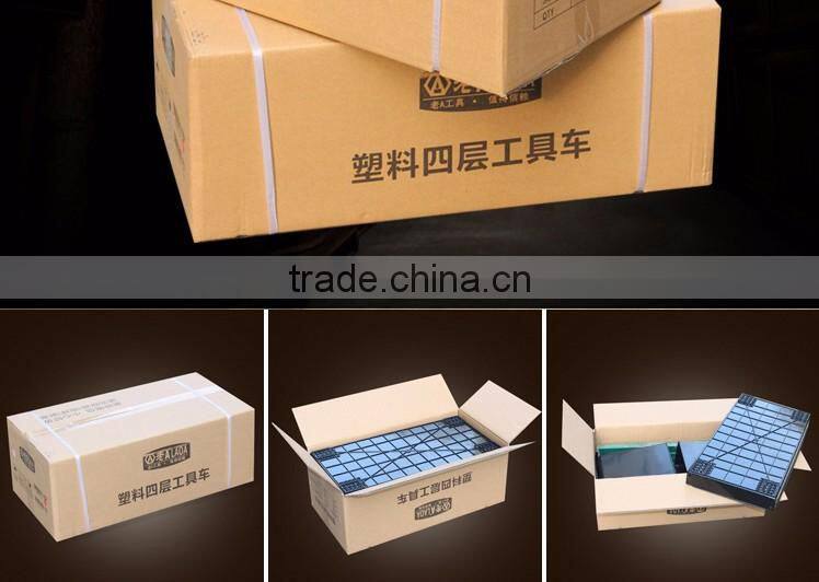 best-selling foldable 4 layer tool trolley multifunction plastic tool trolley cart