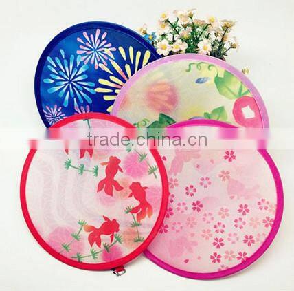2015 Custom printed logo fashionable design foldable frisbee for sale