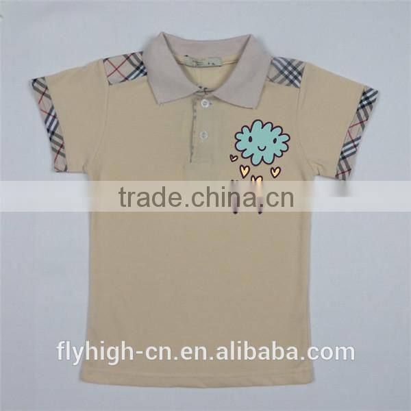chest embroidery custom cotton kids polo t shirt,polo t shirt for kids