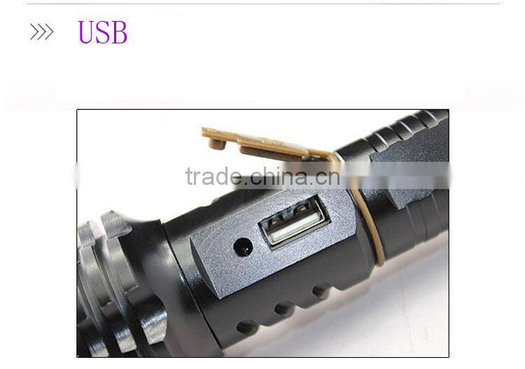 JF Hot sale 5W rechargeable aluminium led zoom bicycle flashlight,most powerful zoom led work light with lampshade