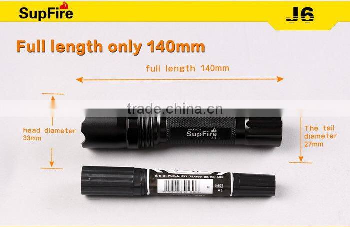 SupFire J6 most powerful rechargeable led flashlight