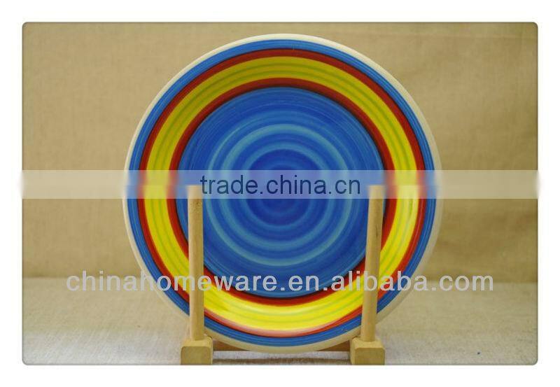 Colourful ceramic plate, stoneware dishes, stoneware dinnerware