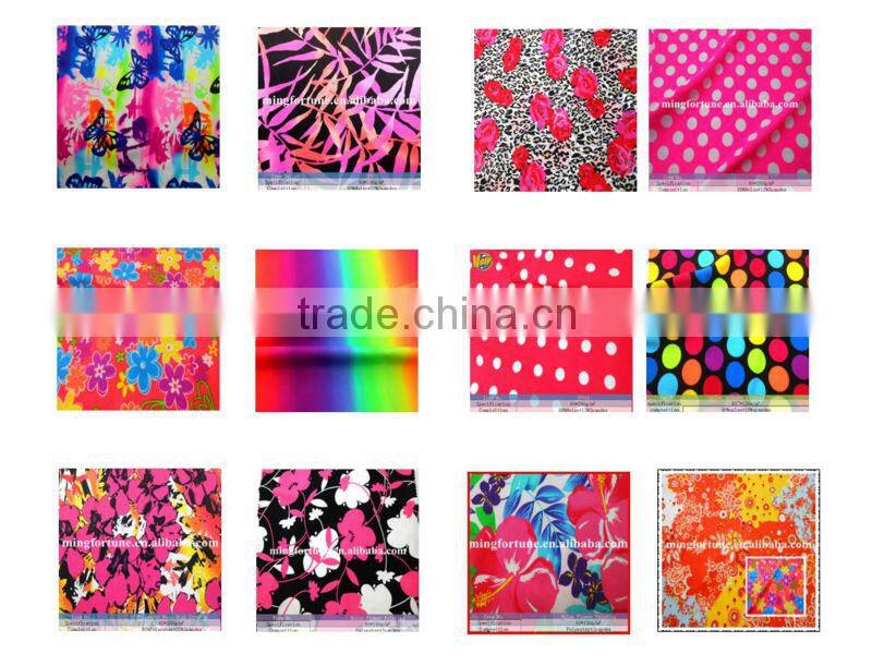 polyester fabric for sublimation printing/Full-dull 92 poly 8 lycra brushed sportswear fabric