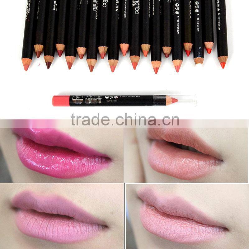 2016 Hot Sale Multicolor Waterproof Functional Lip Liner Pencil Eyebrow Eye Lip Makeup Colorful Cosmetic Lipliner Pen