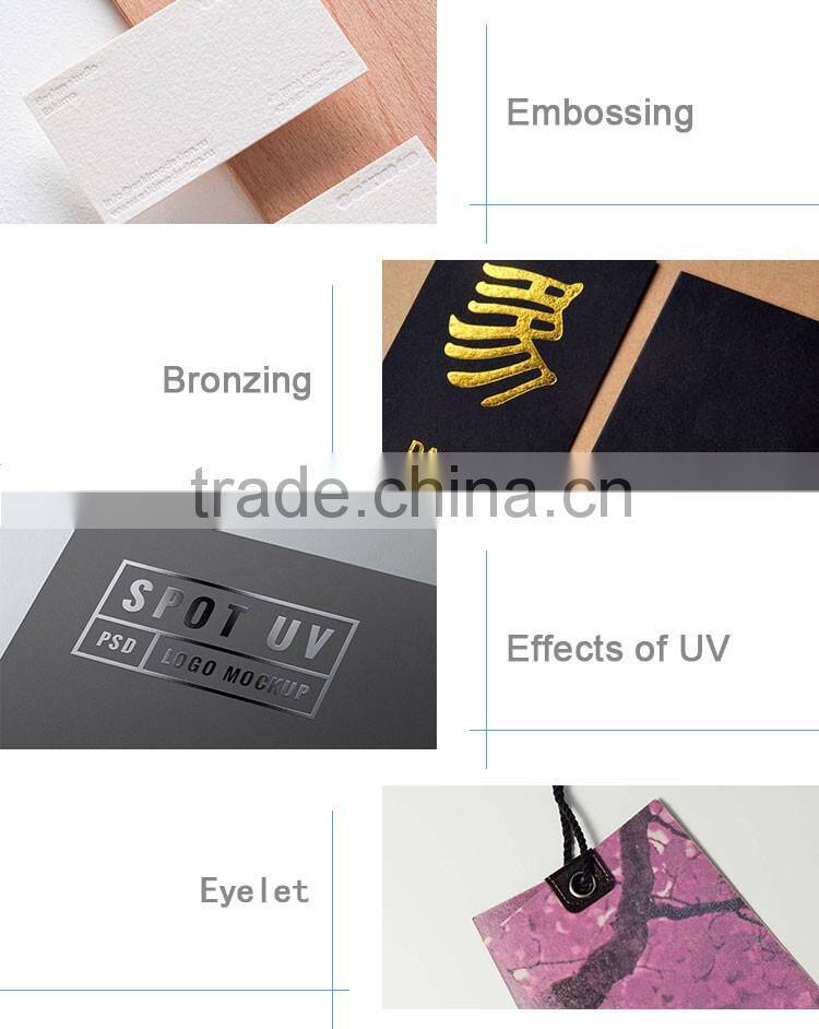Garment jeans, shoes, bags and use product type paper hang tag garment tags