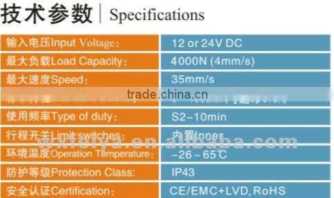 FY014D zero gracity recliner chair and sofa linear actuator