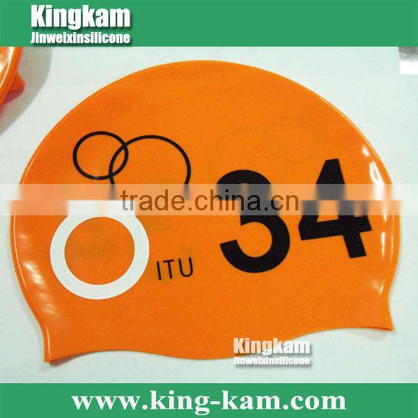 Colorful swimming cap for bathing