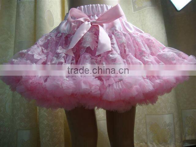 New arrival !! Lovely black princess lace chiffon petti skirt with bow and ruffle