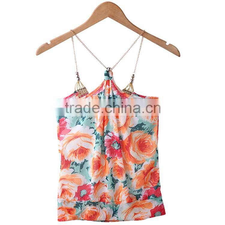 New Fashion new style sexy tank tops with accessories for girls