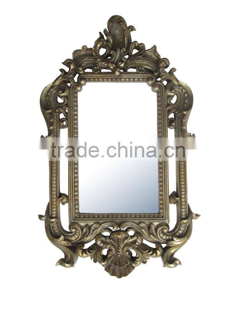 Rectangular antique jewelry cabinet mirror