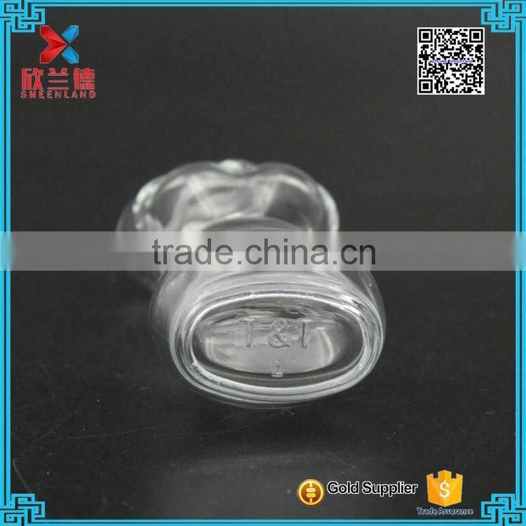 Fancy Design Woman Body Shaped Clear lotion Glass Bottle with aluminum cap