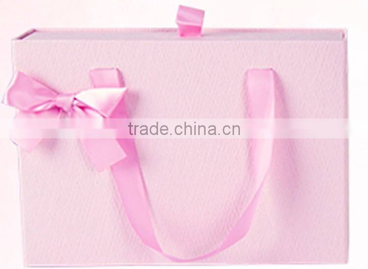 Delicacy printed customized paper gift box luxury with Bowknot