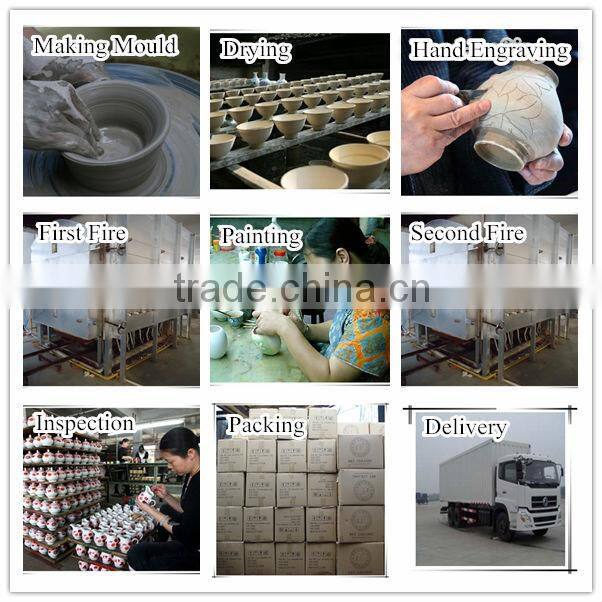 Clay round garden flower Pot Plant