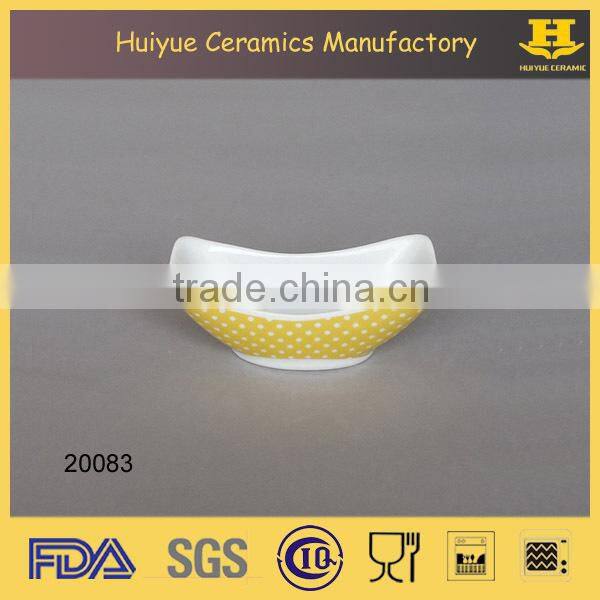 ceramic decal printing square snack dishes