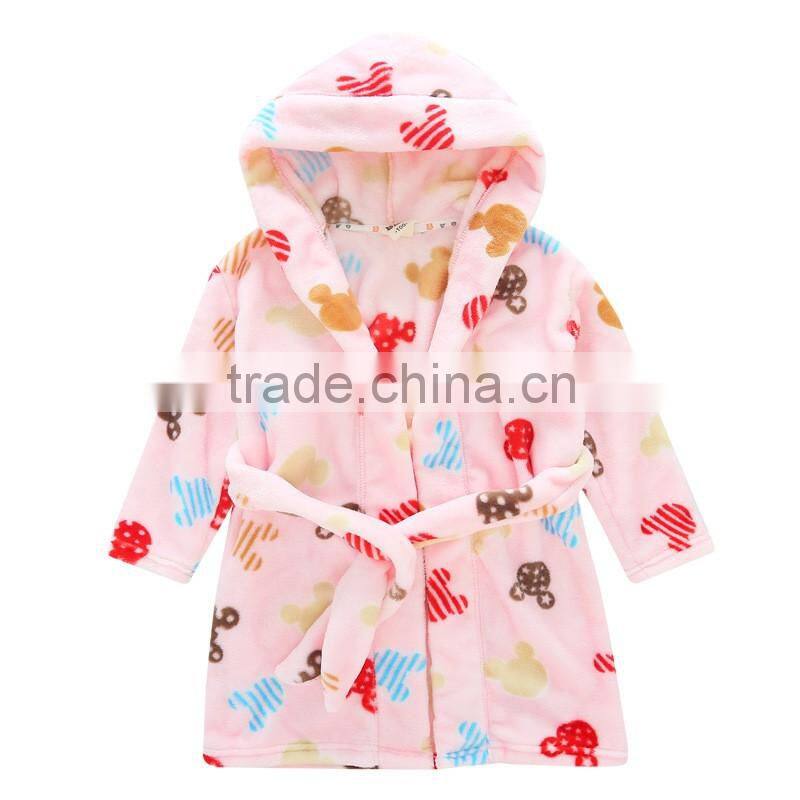 China supply super soft kids bath robe microfiber