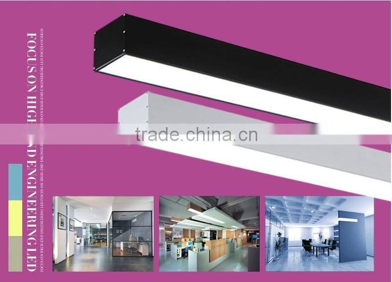 led linear pendant light/commercial led square pendant panel light /Linear suspended LED light 4000ml