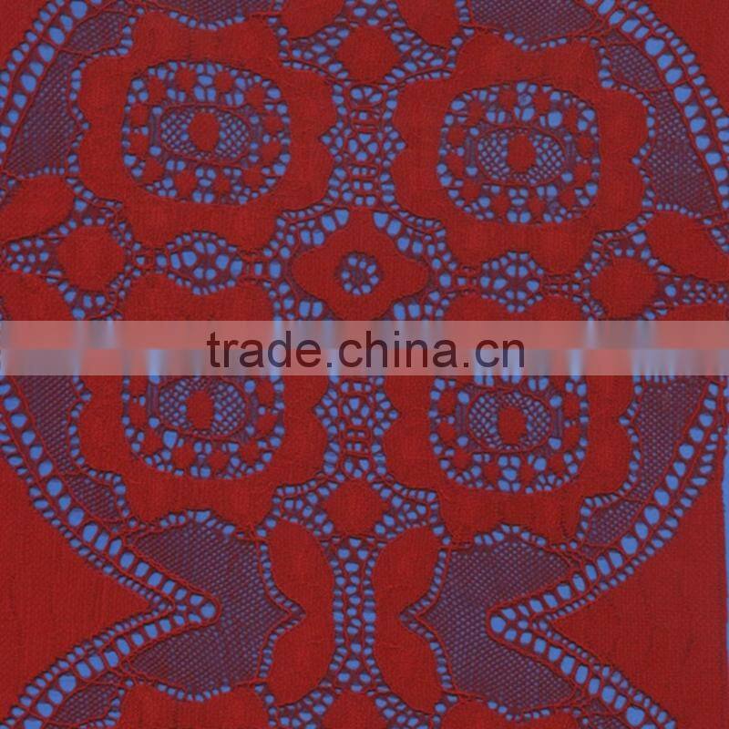 Hot sales 100% computer jacquard lace fabric