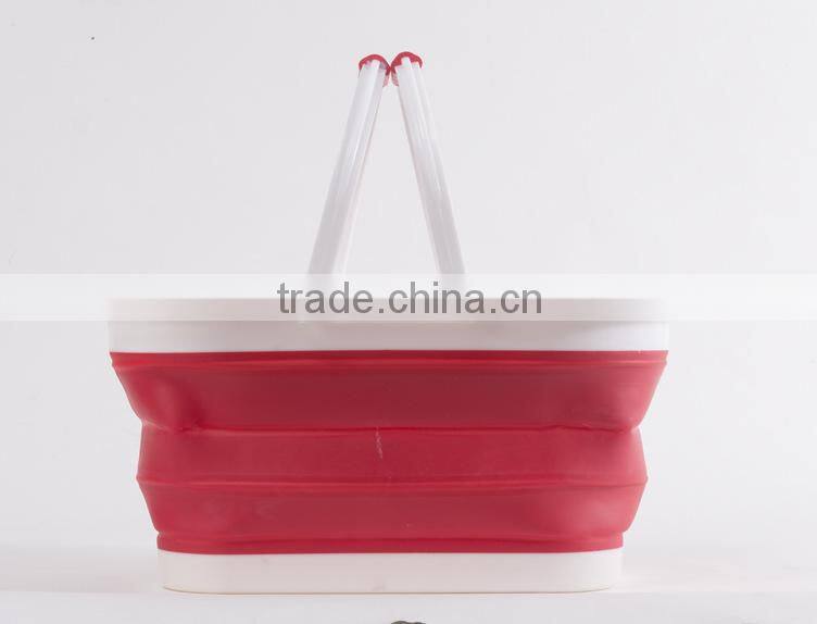 Hot selling Foldable Silicone basket shopping basket