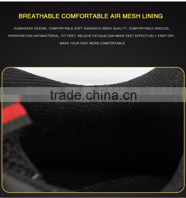 European market salable lightweight casual style black safety men sport shoes low cut