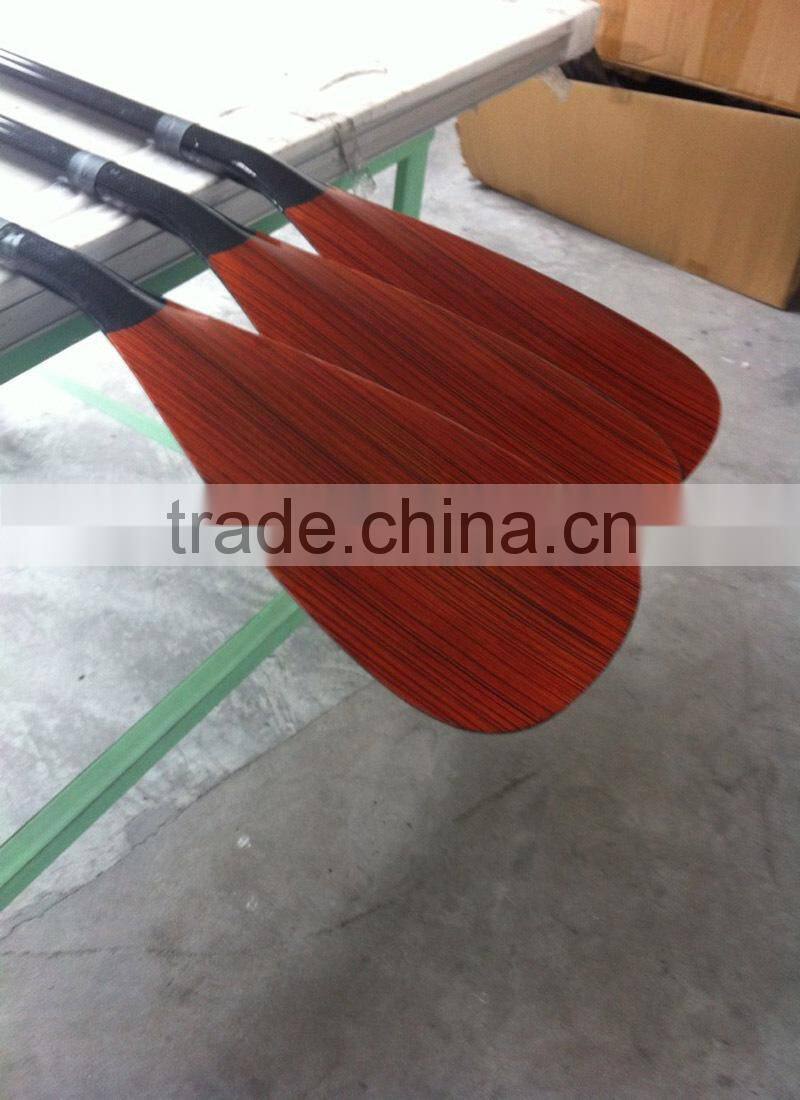 Luxury wooden SUP carbon fiber paddle