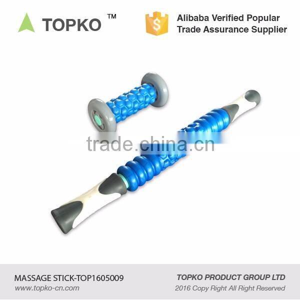 TOPKO Muscle Therapy Fitness Premium Quality Massage stick Reinforced Steel Core Grid foam roller Massage Muscle Roller Stick