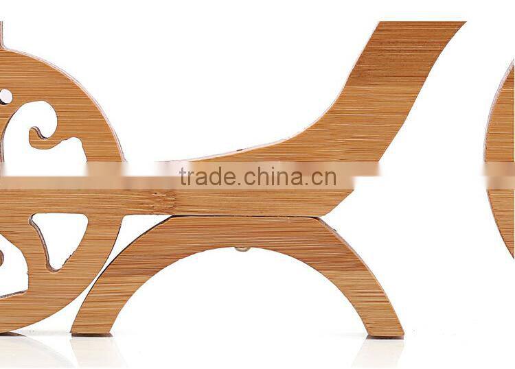 Eco friendly novelty craft bamboo wine rack, wine holder
