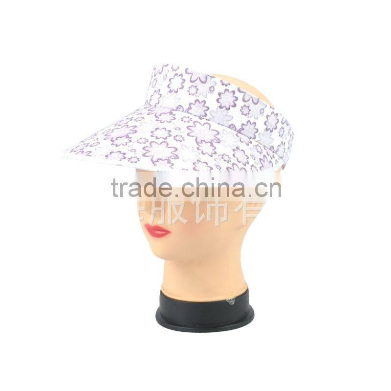 floral print plastic topless cap sun visor hat