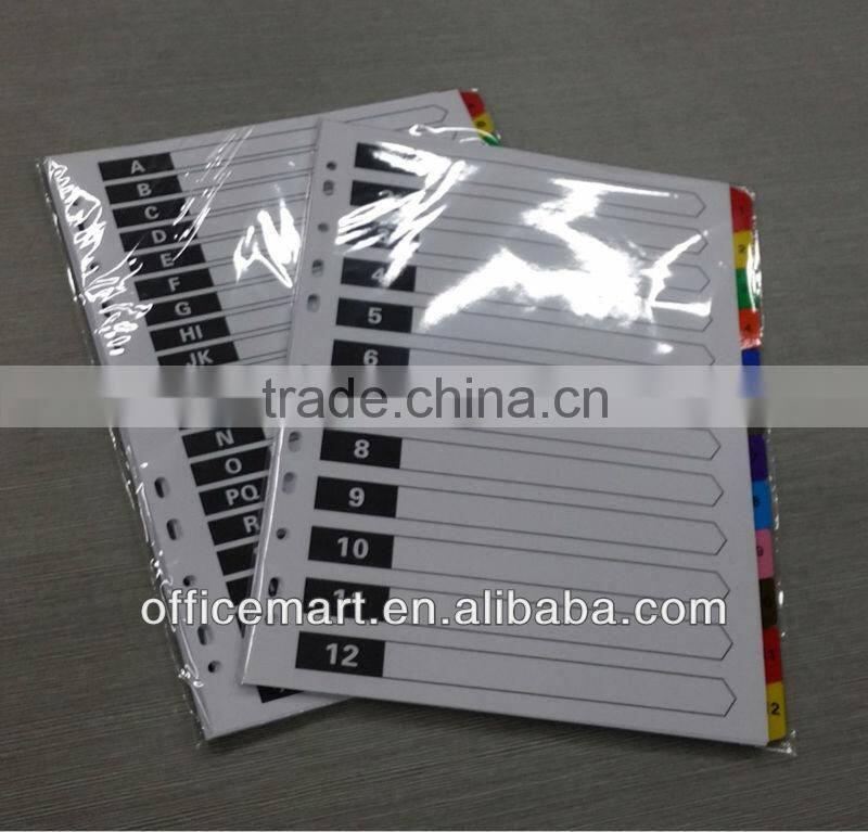 11 holes punched file divider