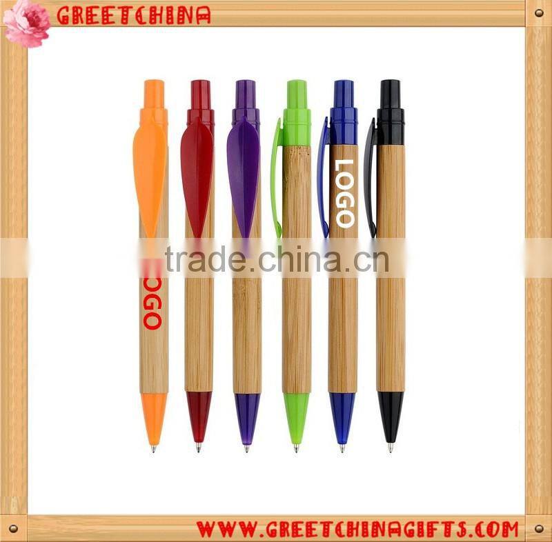 Cheap Custom advertising ballpoint bamboo pen