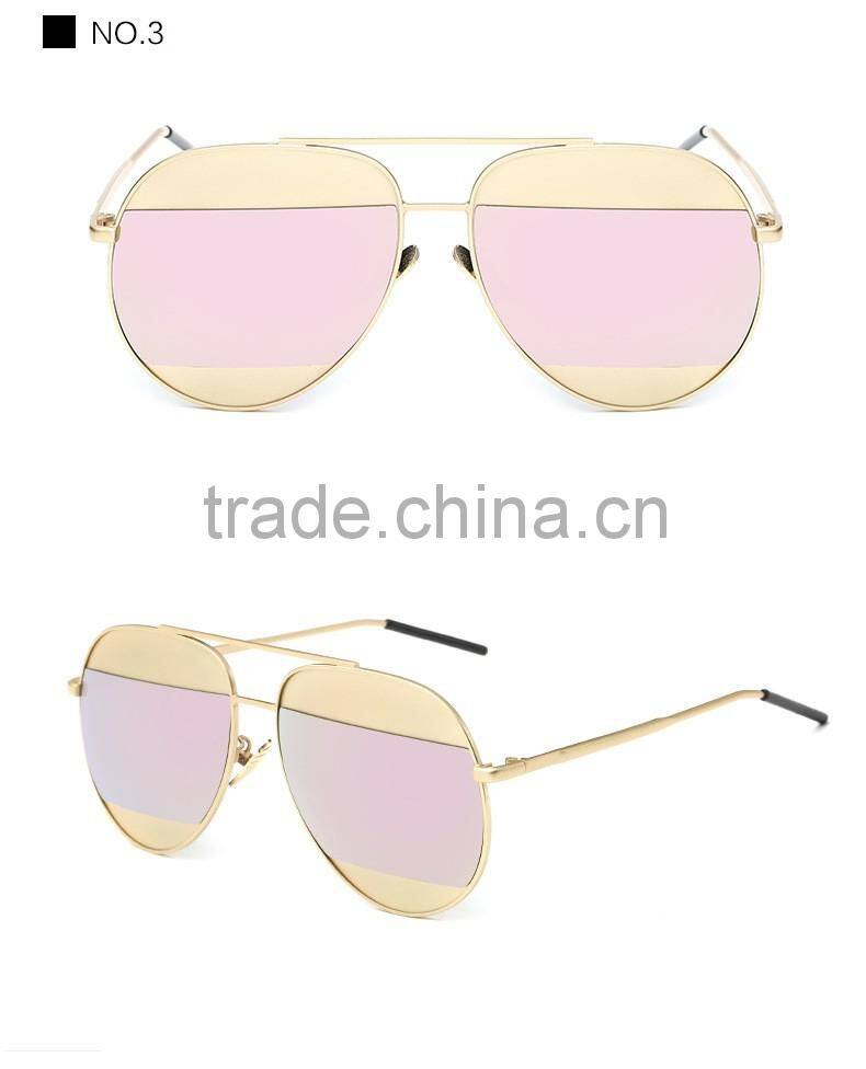 New Fashion Aviation Sunglasses Women Brand Designer Mirror Coating Vintage Copper Frame Ladies Sun Glasses for Women Men CC5063