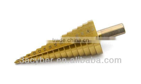 New 3Pcs Large HSS Steel Step Cone Drill Titanium Bits Set Hole 4-12/20/32mm