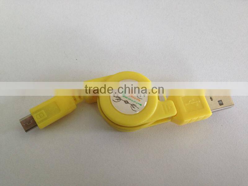 Colorful USB 85cm flat micro Cable usb 3.0 data link cable for samsung /MP3/MP4